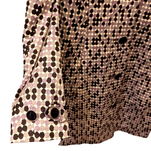 Sold • Apt. 9 1960s Mod Style Purple Polka Dot Spring Weight Lined Trench Rain - Picture 6 of 6